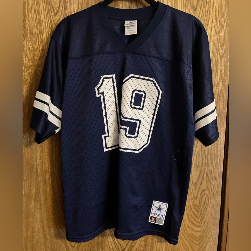 Dallas Cowboys Miles Austin #19 Jersey by Cowboys Apperal NFL Boys Youth Lg Blue